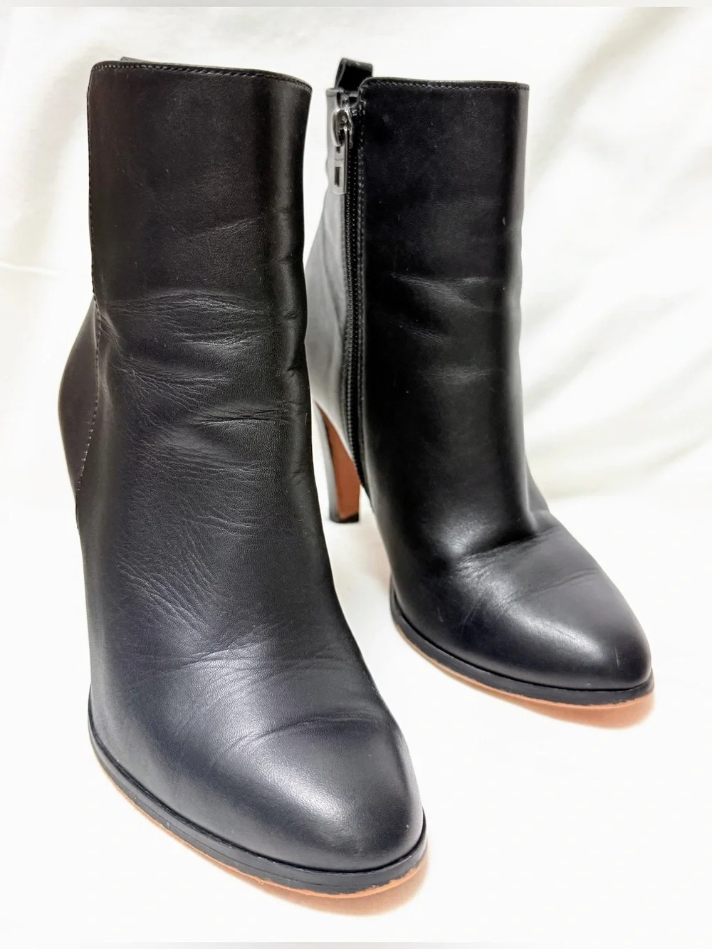 Coach Jemma Black Leather High Heel Ankle Booties Womens Size 5B